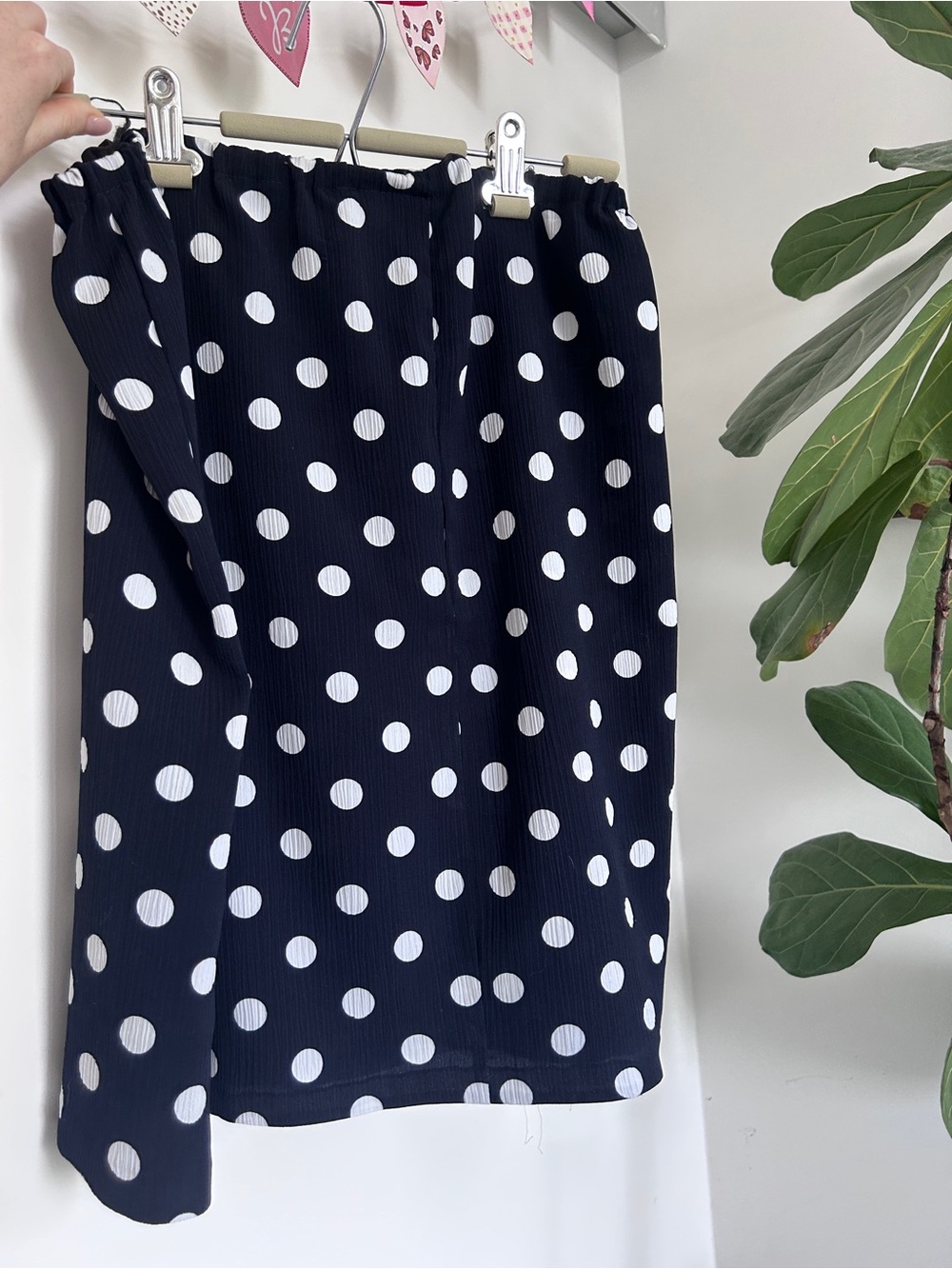 Vintage - stretchy polka dot skirt